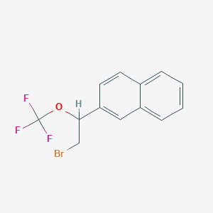 molecular formula C13H10BrF3O B12833608 2-(2-Bromo-1-(trifluoromethoxy)ethyl)naphthalene 