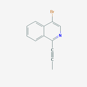 molecular formula C12H8BrN B12833615 4-Bromo-1-(prop-1-yn-1-yl)isoquinoline 