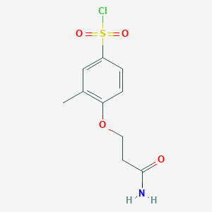 4-(3-Amino-3-oxopropoxy)-3-methylbenzenesulfonyl chloride