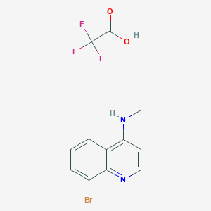 molecular formula C12H10BrF3N2O2 B12833629 8-Bromo-N-methylquinolin-4-amine 2,2,2-trifluoroacetate 