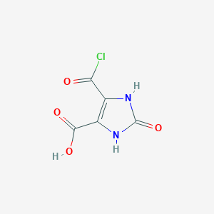 molecular formula C5H3ClN2O4 B12833661 5-(Chlorocarbonyl)-2-oxo-2,3-dihydro-1H-imidazole-4-carboxylic acid CAS No. 69579-39-1