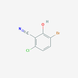 molecular formula C7H3BrClNO B12833662 3-Bromo-6-chloro-2-hydroxybenzonitrile 