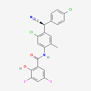 molecular formula C22H14Cl2I2N2O2 B12833679 (S)-closantel 