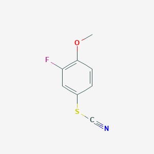 molecular formula C8H6FNOS B12833682 3-Fluoro-4-methoxyphenyl thiocyanate CAS No. 89818-26-8