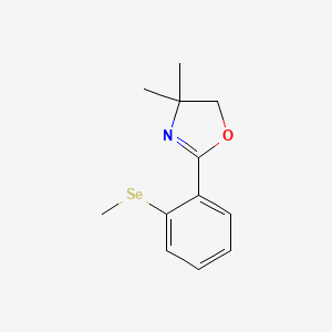 molecular formula C12H15NOSe B12833733 Oxazole, 4,4-dimethyl-2-(2-methylselanylphenyl)-4,5-dihydro- CAS No. 98191-69-6