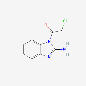 molecular formula C9H8ClN3O B12833758 1-(2-Amino-1H-benzo[d]imidazol-1-yl)-2-chloroethanone CAS No. 344413-06-5