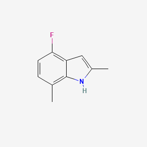 molecular formula C10H10FN B12833762 4-Fluoro-2,7-dimethyl-1H-indole 