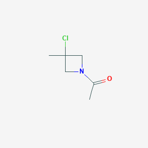 molecular formula C6H10ClNO B12833763 1-(3-Chloro-3-methylazetidin-1-yl)ethan-1-one 