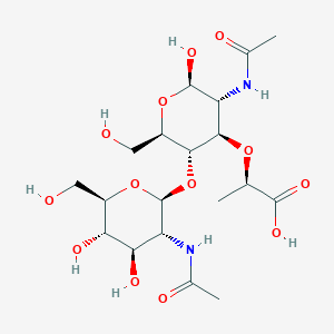 molecular formula C19H32N2O13 B12833780 2-Acetamido-4-O-(2-acetamido-2-deoxy-b-D-glucopyranosyl)-2-deoxy-D-muramic acid 