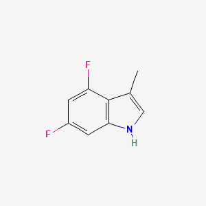 molecular formula C9H7F2N B12833798 4,6-Difluoro-3-methylindole 