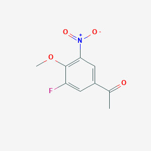 molecular formula C9H8FNO4 B12833801 1-(3-fluoro-4-methoxy-5-nitrophenyl)ethanone 