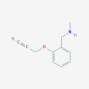 molecular formula C11H13NO B12833826 N-Methyl-1-(2-(prop-2-yn-1-yloxy)phenyl)methanamine 