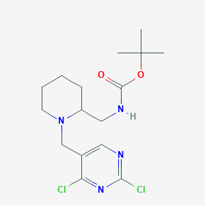 Tert-butyl ((1-((2,4-dichloropyrimidin-5-yl)methyl)piperidin-2-yl)methyl)carbamate