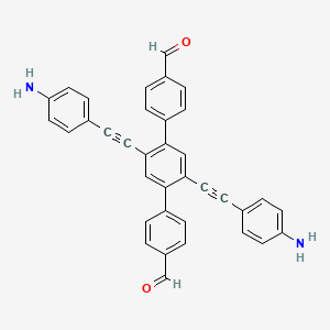 4-[2,5-bis[2-(4-aminophenyl)ethynyl]-4-(4-formylphenyl)phenyl]benzaldehyde