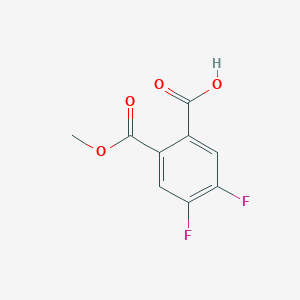 molecular formula C9H6F2O4 B12833857 4,5-Difluoro-2-(methoxycarbonyl)benzoic acid 