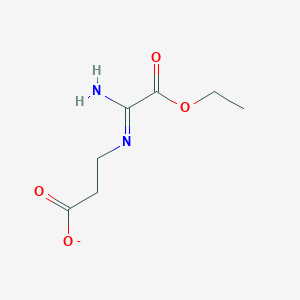 3-((1-Amino-2-ethoxy-2-oxoethylidene)amino)propanoate