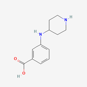 molecular formula C12H16N2O2 B12833920 3-(Piperidin-4-ylamino)benzoic acid 