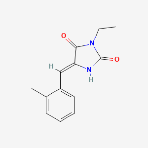 molecular formula C13H14N2O2 B12833957 3-Ethyl-5-(2-methylbenzylidene)imidazolidine-2,4-dione 