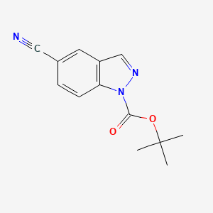 molecular formula C13H13N3O2 B12833962 tert-Butyl 5-cyano-1H-indazole-1-carboxylate 