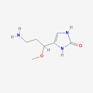 molecular formula C7H13N3O2 B12833995 4-(3-Amino-1-methoxypropyl)-1H-imidazol-2(3H)-one 