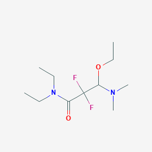 molecular formula C11H22F2N2O2 B12833998 3-(Dimethylamino)-3-ethoxy-N,N-diethyl-2,2-difluoropropanamide 