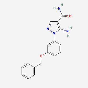 5-Amino-1-(3-(benzyloxy)phenyl)-1H-pyrazole-4-carboxamide