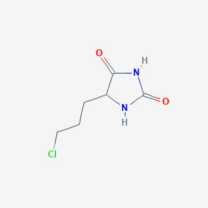 molecular formula C6H9ClN2O2 B12834068 5-(3-Chloropropyl)imidazolidine-2,4-dione 