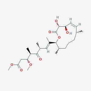 molecular formula C26H42O8 B12834109 Methyl (3R,4R,6R,E)-8-((2S,3S,7R,10R,11R,E)-10,11-dihydroxy-3,7-dimethyl-12-oxooxacyclododec-8-en-2-yl)-3-methoxy-4,6-dimethyl-5-oxonon-7-enoate 