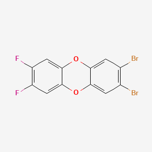 molecular formula C12H4Br2F2O2 B12834113 2,3-Dibromo-7,8-difluorodibenzo-P-dioxin CAS No. 50585-43-8