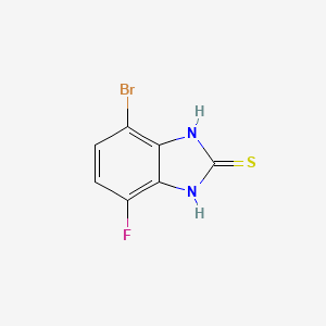 molecular formula C7H4BrFN2S B12834124 4-Bromo-7-fluoro-1,3-dihydro-2H-benzo[d]imidazole-2-thione 