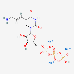 trisodium;[[[(2R,3S,4R,5R)-5-[5-[(E)-3-aminoprop-1-enyl]-2,4-dioxopyrimidin-1-yl]-3,4-dihydroxyoxolan-2-yl]methoxy-oxidophosphoryl]oxy-oxidophosphoryl] hydrogen phosphate