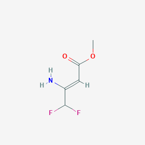 molecular formula C5H7F2NO2 B12834144 Methyl 3-amino-4,4-difluorobut-2-enoate 