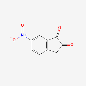 molecular formula C9H5NO4 B12834164 6-Nitro-1H-indene-1,2(3H)-dione 