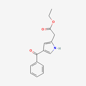 B1283417 1H-Pyrrole-2-acetic acid, 4-benzoyl-, ethyl ester CAS No. 141054-42-4