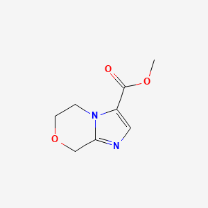 molecular formula C8H10N2O3 B12834189 Methyl 5,6-dihydro-8H-imidazo[2,1-c][1,4]oxazine-3-carboxylate 