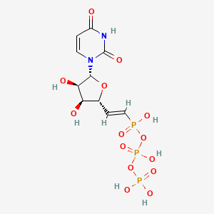 Diphosphoric ((E)-2-((2R,3S,4R,5R)-5-(2,4-dioxo-3,4-dihydropyrimidin-1(2H)-yl)-3,4-dihydroxytetrahydrofuran-2-yl)vinyl)phosphonic anhydride