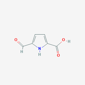 molecular formula C6H5NO3 B1283424 5-甲酰-1H-吡咯-2-羧酸 CAS No. 7126-51-4
