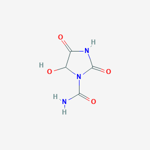 molecular formula C4H5N3O4 B12834254 5-Hydroxy-2,4-dioxoimidazolidine-1-carboxamide 