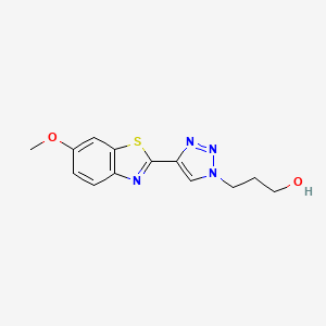 3-(4-(6-Methoxybenzo[d]thiazol-2-yl)-1H-1,2,3-triazol-1-yl)propan-1-ol