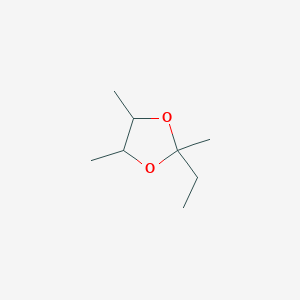 molecular formula C8H16O2 B12834273 2-Ethyl-2,4,5-trimethyl-1,3-dioxolane CAS No. 4359-51-7