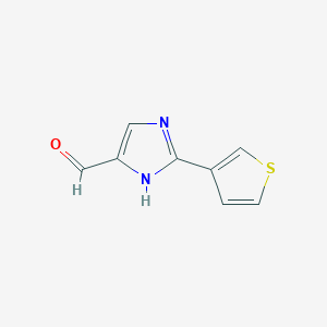 molecular formula C8H6N2OS B12834291 2-(Thiophen-3-yl)-1H-imidazole-5-carbaldehyde 