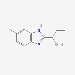 molecular formula C11H14N2O B12834299 1-(5-methyl-1H-benzo[d]imidazol-2-yl)propan-1-ol 