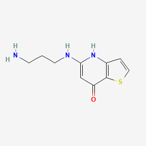 molecular formula C10H13N3OS B12834348 5-((3-Aminopropyl)amino)thieno[3,2-b]pyridin-7(4H)-one 