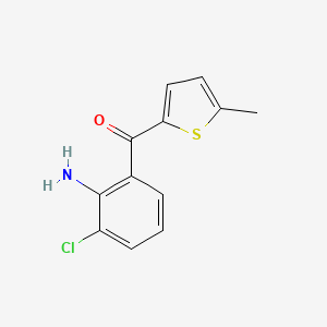 molecular formula C12H10ClNOS B12834355 (2-Amino-3-chlorophenyl)(5-methyl-2-thienyl)methanone CAS No. 1245643-67-7