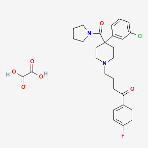 4-(4-(3-Chlorophenyl)-4-(pyrrolidine-1-carbonyl)piperidin-1-yl)-1-(4-fluorophenyl)butan-1-one oxalate