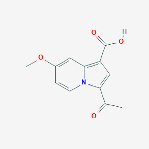 molecular formula C12H11NO4 B12834381 3-Acetyl-7-methoxyindolizine-1-carboxylic acid 