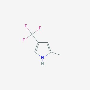 molecular formula C6H6F3N B12834387 2-methyl-4-(trifluoromethyl)-1H-pyrrole 