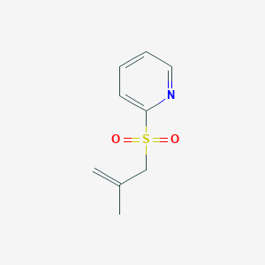 molecular formula C9H11NO2S B128344 2-(2-Methylprop-2-enylsulfonyl)pyridine CAS No. 156050-34-9