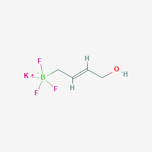 molecular formula C4H7BF3KO B12834408 Potassium (E)-trifluoro(4-hydroxybut-2-en-1-yl)borate 