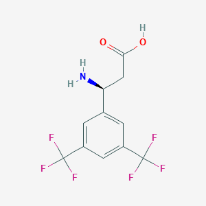 molecular formula C11H9F6NO2 B12834491 (S)-3-Amino-3-(3,5-bis(trifluoromethyl)phenyl)propanoic acid 